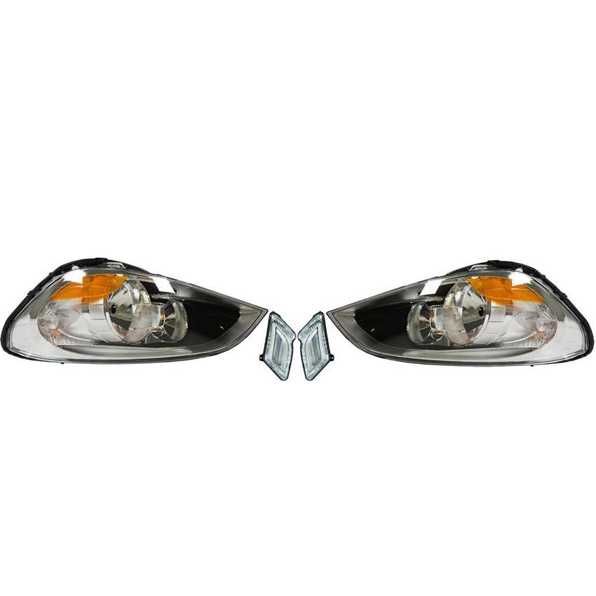 Volvo Headlights and Daytime Running Light Kit - Driver and Passenger Side (Halogen) 31383071 - Valeo 4013467KIT